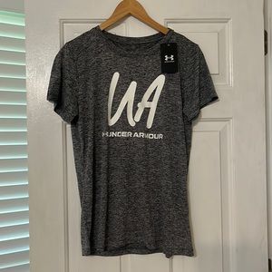 UA Heatgear Heather Gray Tee NWT